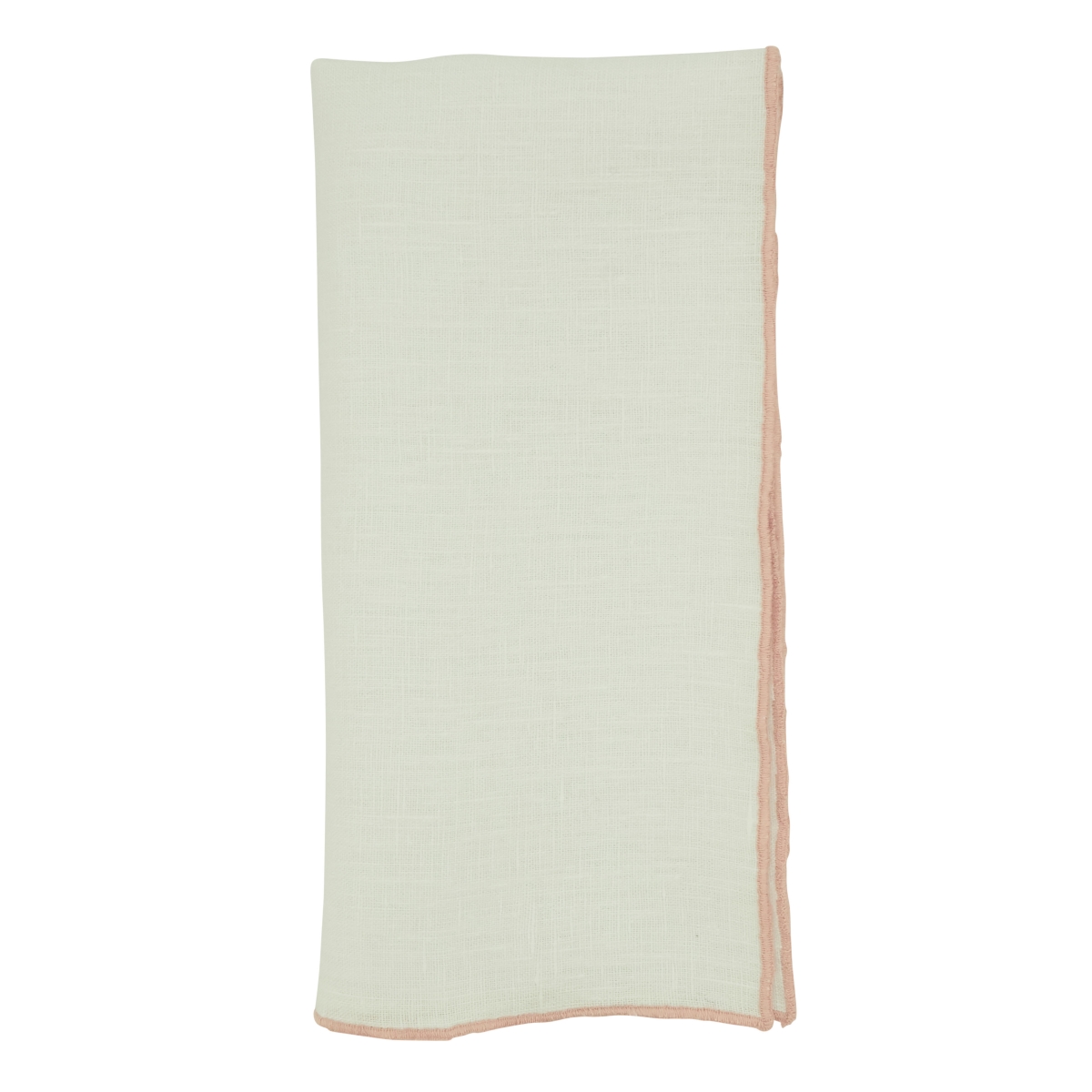 Picture of Saro Lifestyle 1753.P20S 20 in. Stonewashed Stitch Border Square Table Napkins, Pink - Set of 4