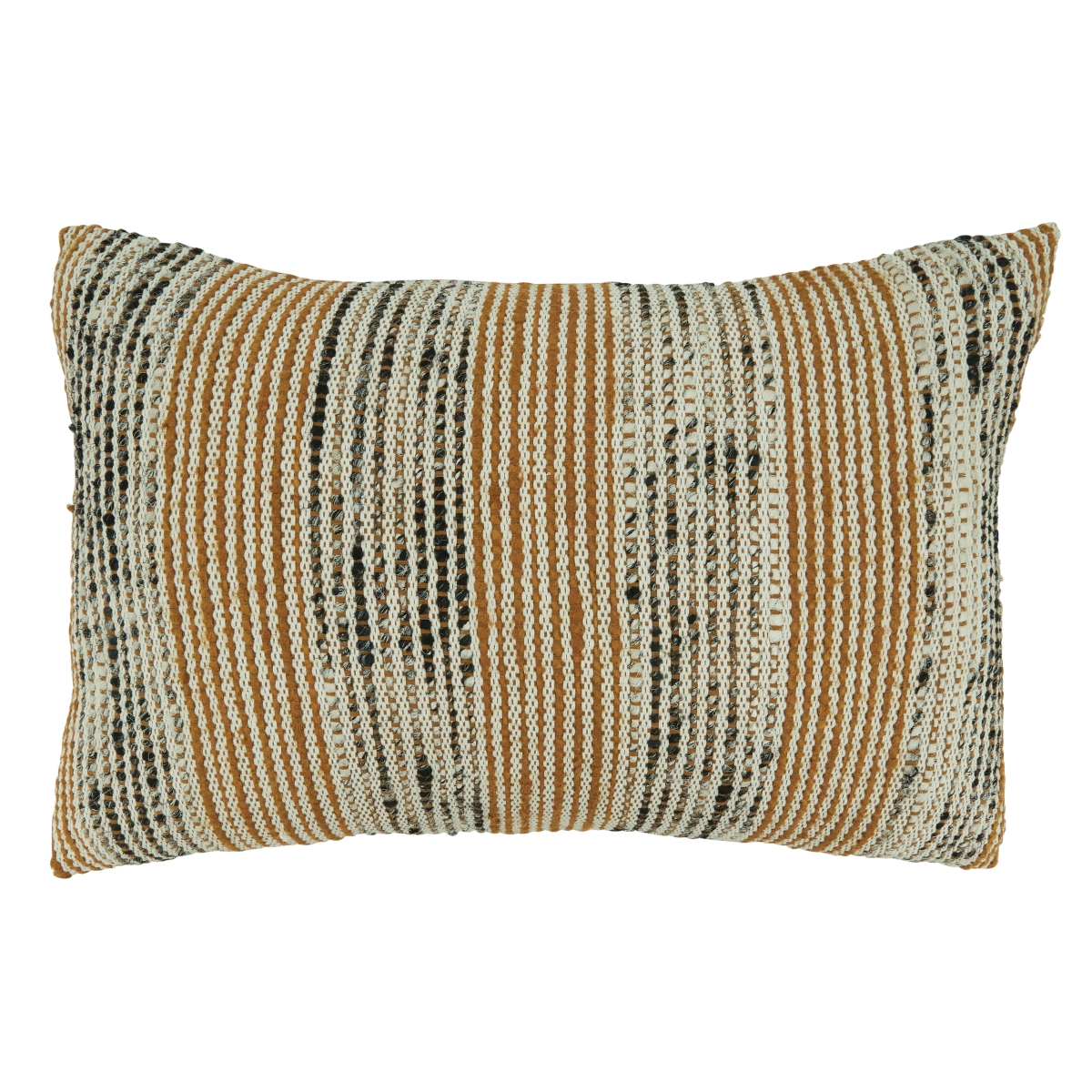 20 in. Down Filled Striped Throw Square Pillow, Rust