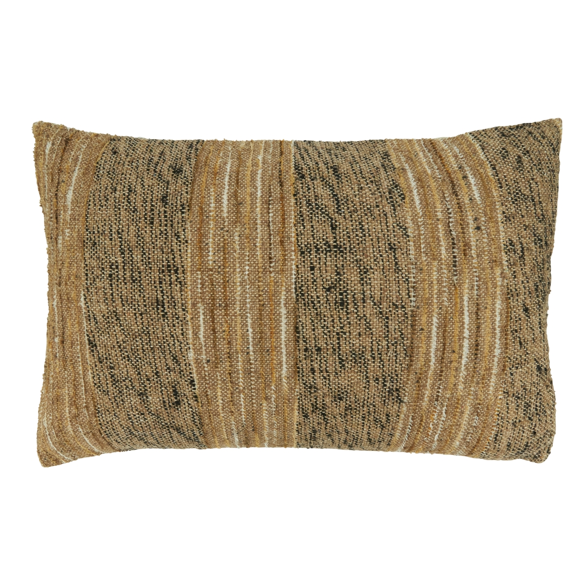 20 in. Down Filled Striped Throw Square Pillow, Brown
