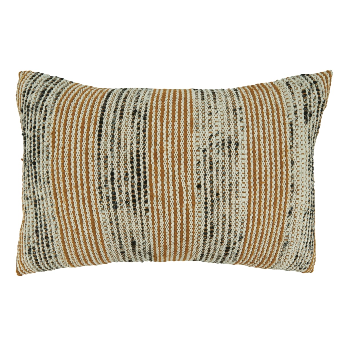 871.RU1624BP 20 in. Poly Filled Striped Throw Square Pillow, Rust