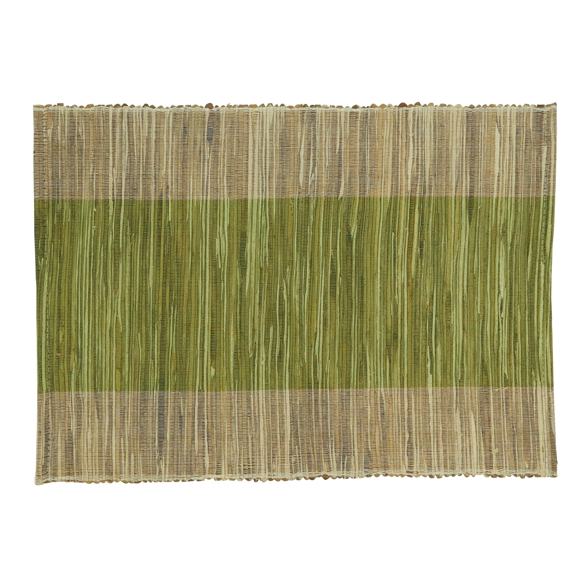 Picture of Saro Lifestyle 228.G1419B 14 x 19 in. Shimmering Banded Oblong Table Placemats, Green - Set of 4