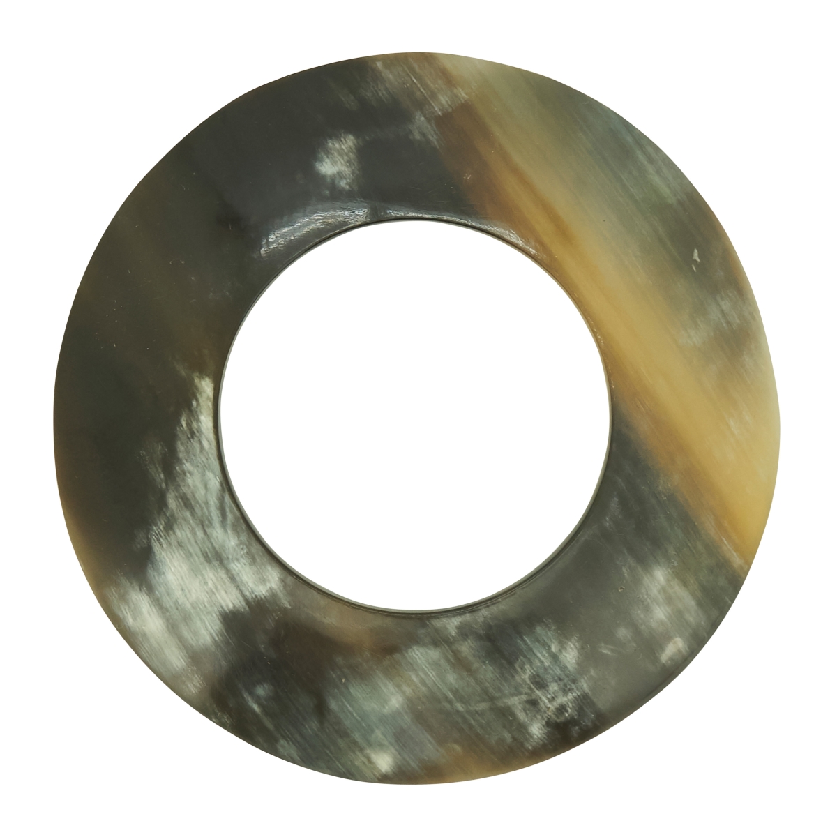 Picture of Saro Lifestyle NR198.BR Round Horn Napkin Rings, Brown - Set of 4