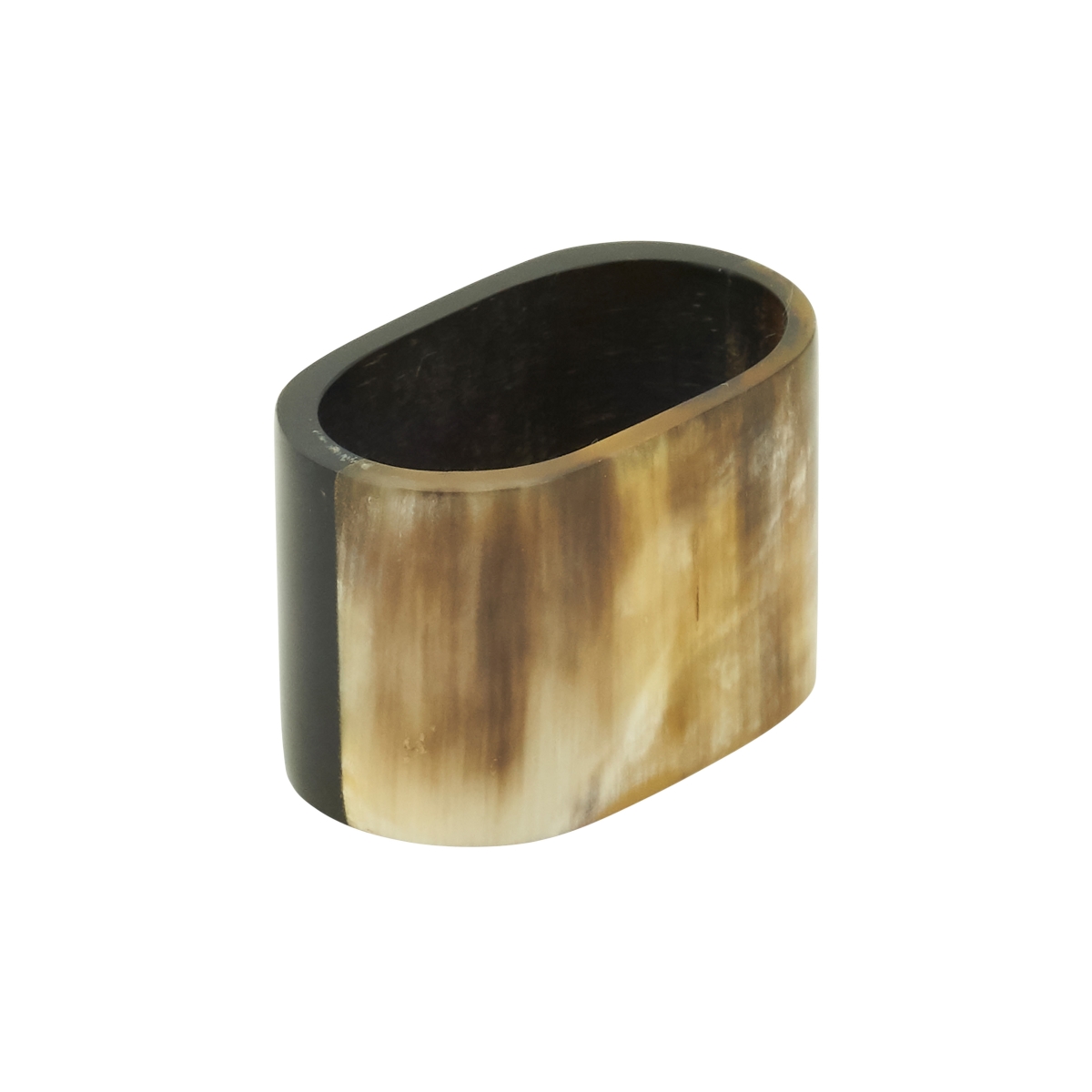 Picture of Saro Lifestyle NR199.BR Oval Horn Napkin Rings, Brown - Set of 4