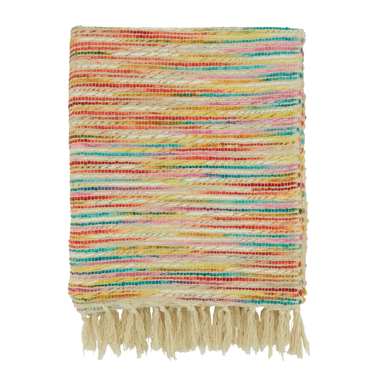 TH576.M5060B 50 x 60 in. Rainbow Stripe Oblong Throw Blanket, Multi Color
