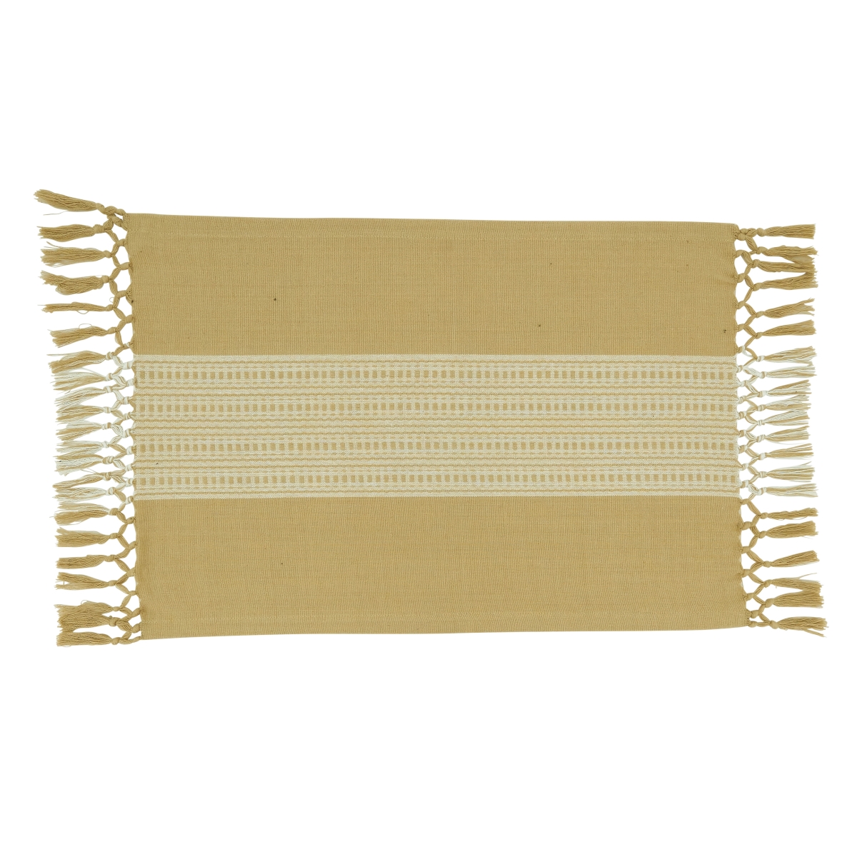 Picture of Saro Lifestyle 365.KH1420B 14 x 20 in. Stripe Design Oblong Table Placemats, Black - Set of 4
