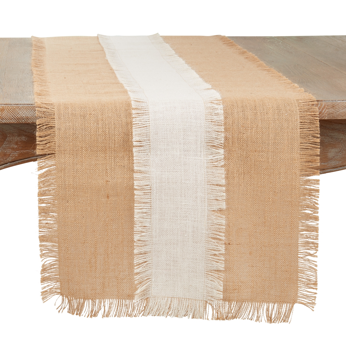 Picture of Saro Lifestyle JU210.N1672B 16 x 72 in. Banded Jute Oblong Table Runner, Natural