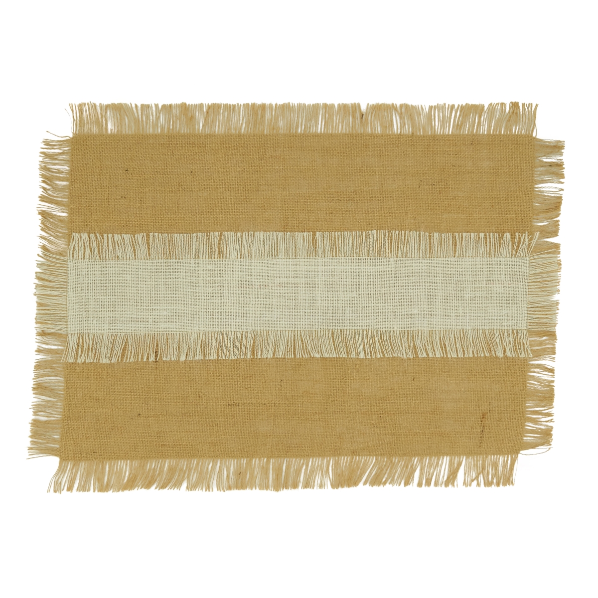 Picture of Saro Lifestyle JU210.N1420B 14 x 20 in. Banded Oblong Jute Placemats, Natural - Set of 4