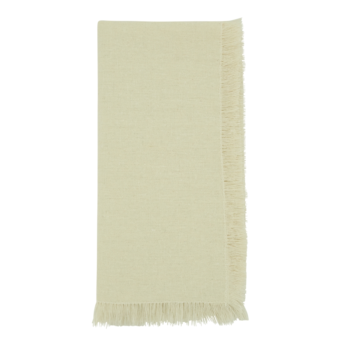 Picture of Saro Lifestyle 5068.I20S 20 in. Fringed Square Table Napkins, Ivory - Set of 4
