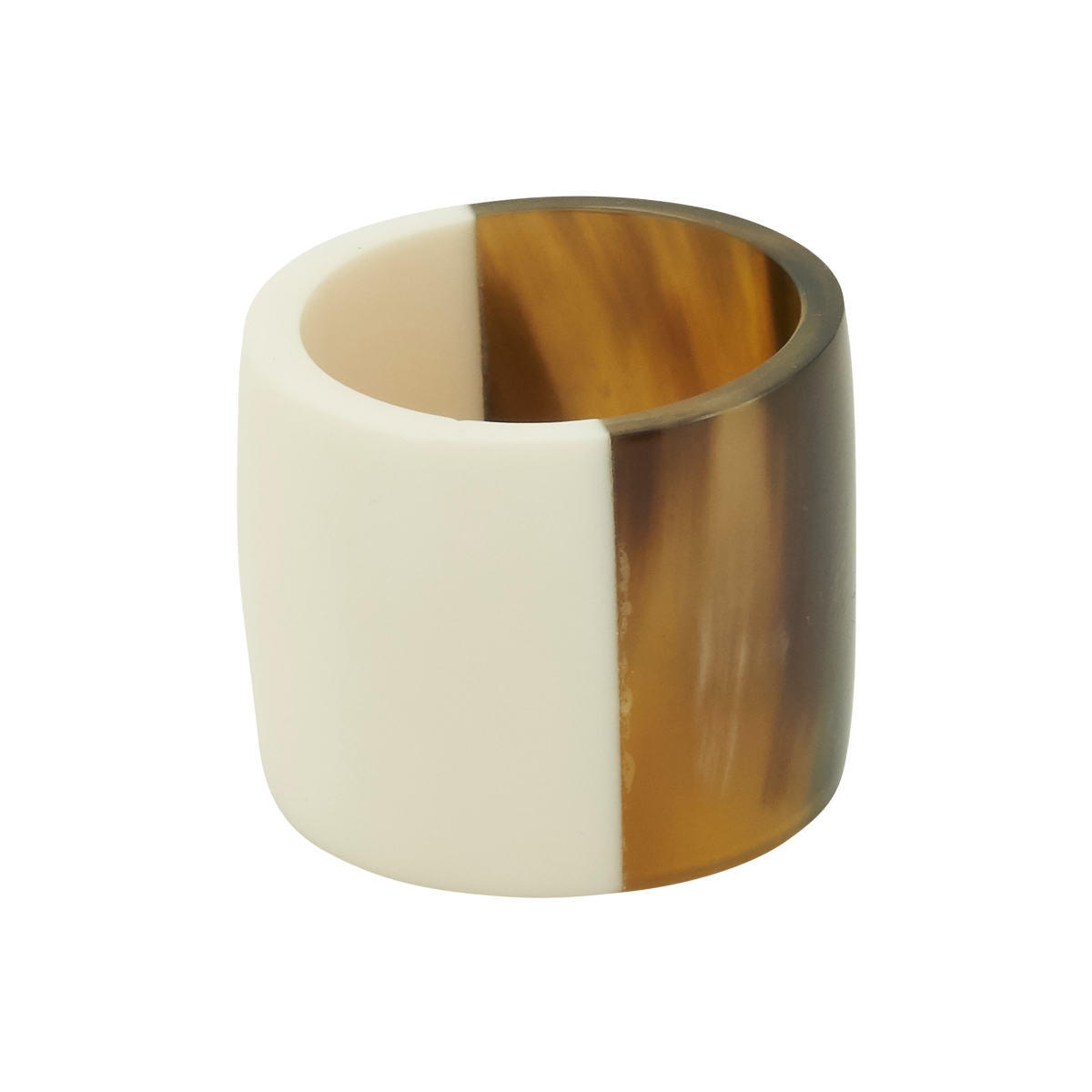1.5 x 1.5 in. Elongated Horn - Bone Napkin Rings, Brown - Set of 4 -  CookHouse, CO3202257