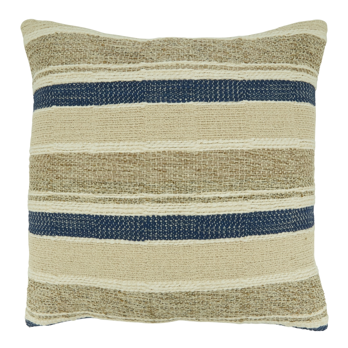 20 x 20 in. Striped Throw Pillow Cover, Navy Blue