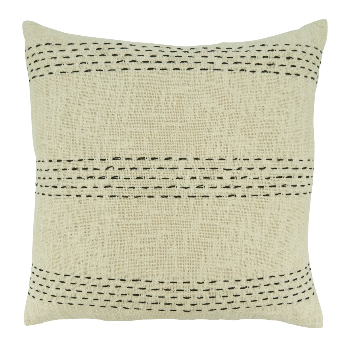 6276.N20SD Stitch Line Throw Pillow with Down Filling, Natural -  SARO Lifestyle