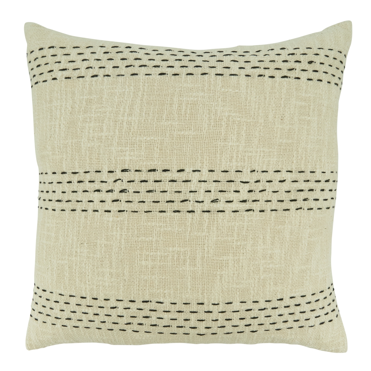 6276.N20SP Stitch Line Throw Pillow with Poly Filling, Natural -  SARO Lifestyle