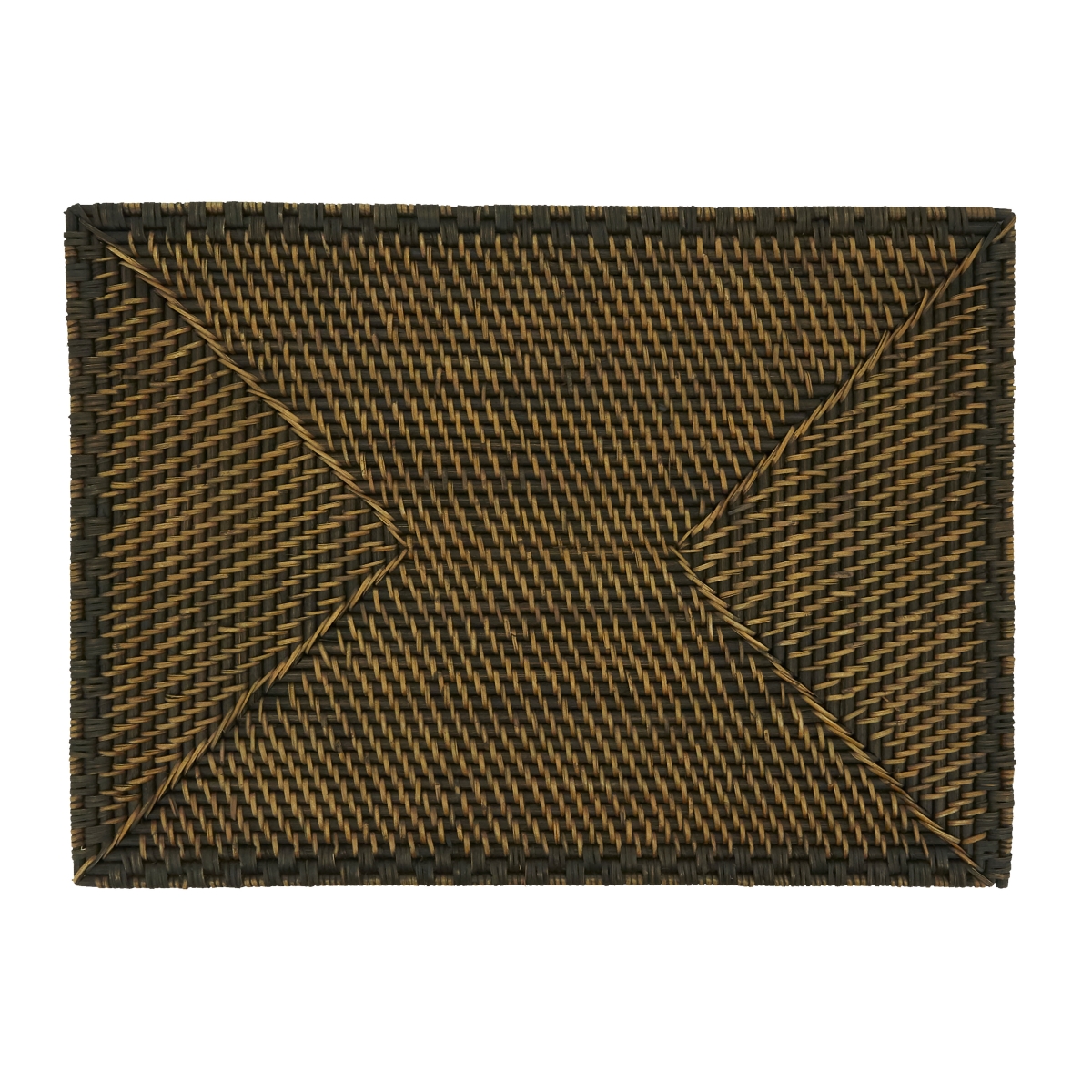 Picture of Saro Lifestyle 2213.BR1419B 14 x 19 in. Woven Rattan Oblong Placemats, Brown - Set of 4