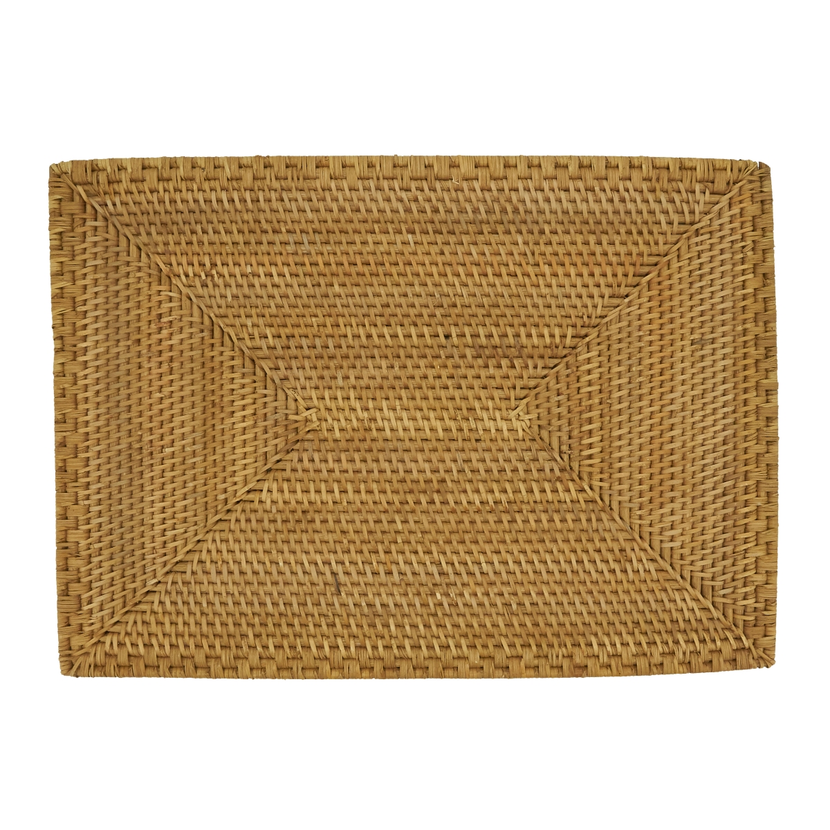 2213.CR1419B 14 x 19 in. Woven Rattan Oblong Placemats, Caramel - Set of 4