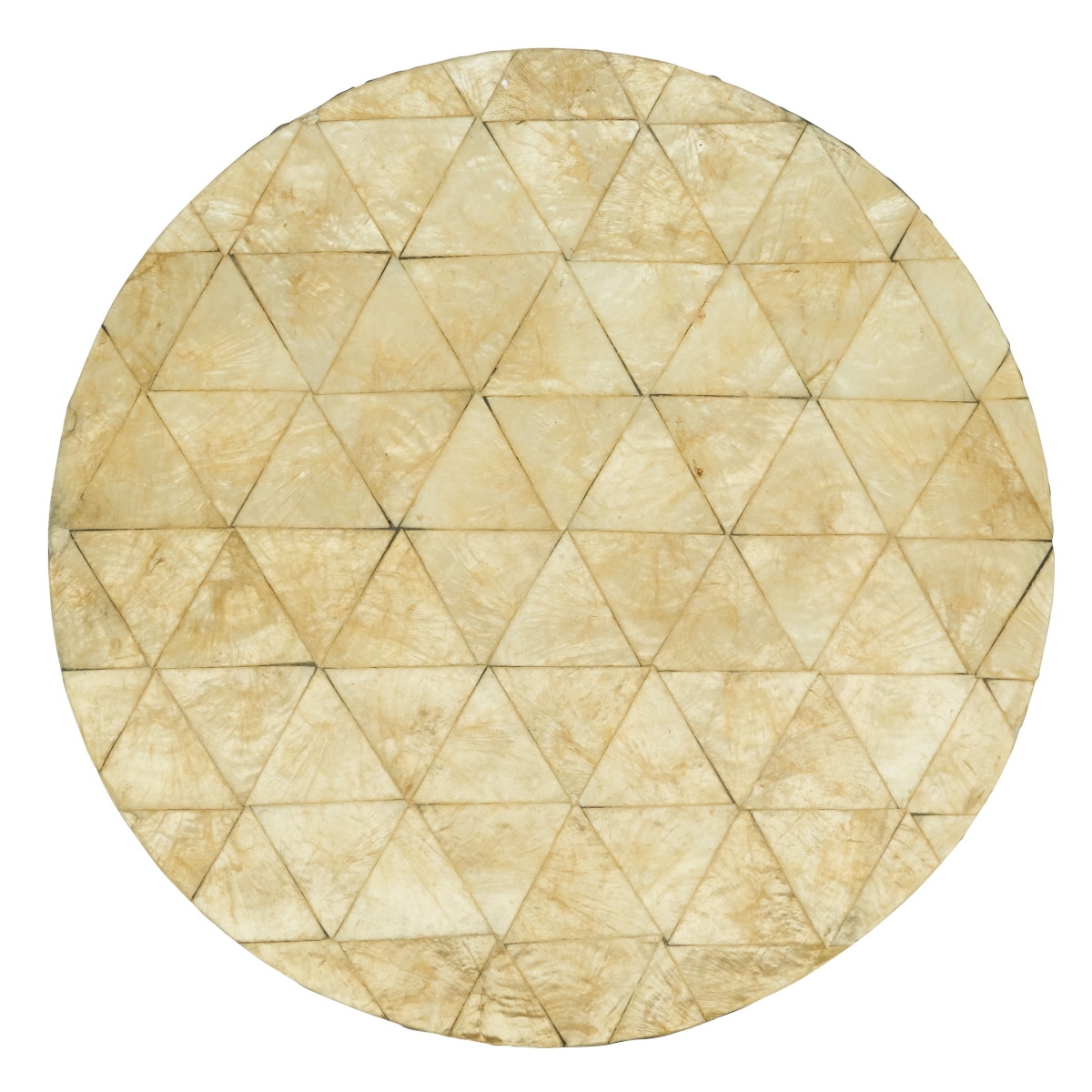 Picture of Saro Lifestyle 2208.GL15R 15 in. Geometric Capiz Round Table Placemats, Gold - Set of 4