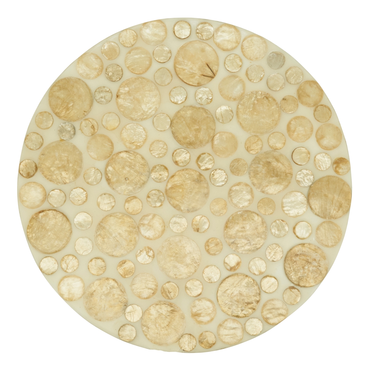 Picture of Saro Lifestyle 2209.GL15R 15 in. Circles Capiz Round Table Placemats, Gold - Set of 4