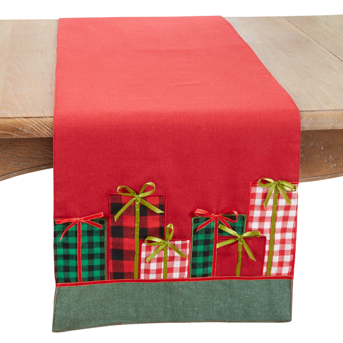 Picture of Saro Lifestyle 5083.R1672B 16 x 72 in. Festive & Fun Christmas Gifts Oblong Table Runner, Red