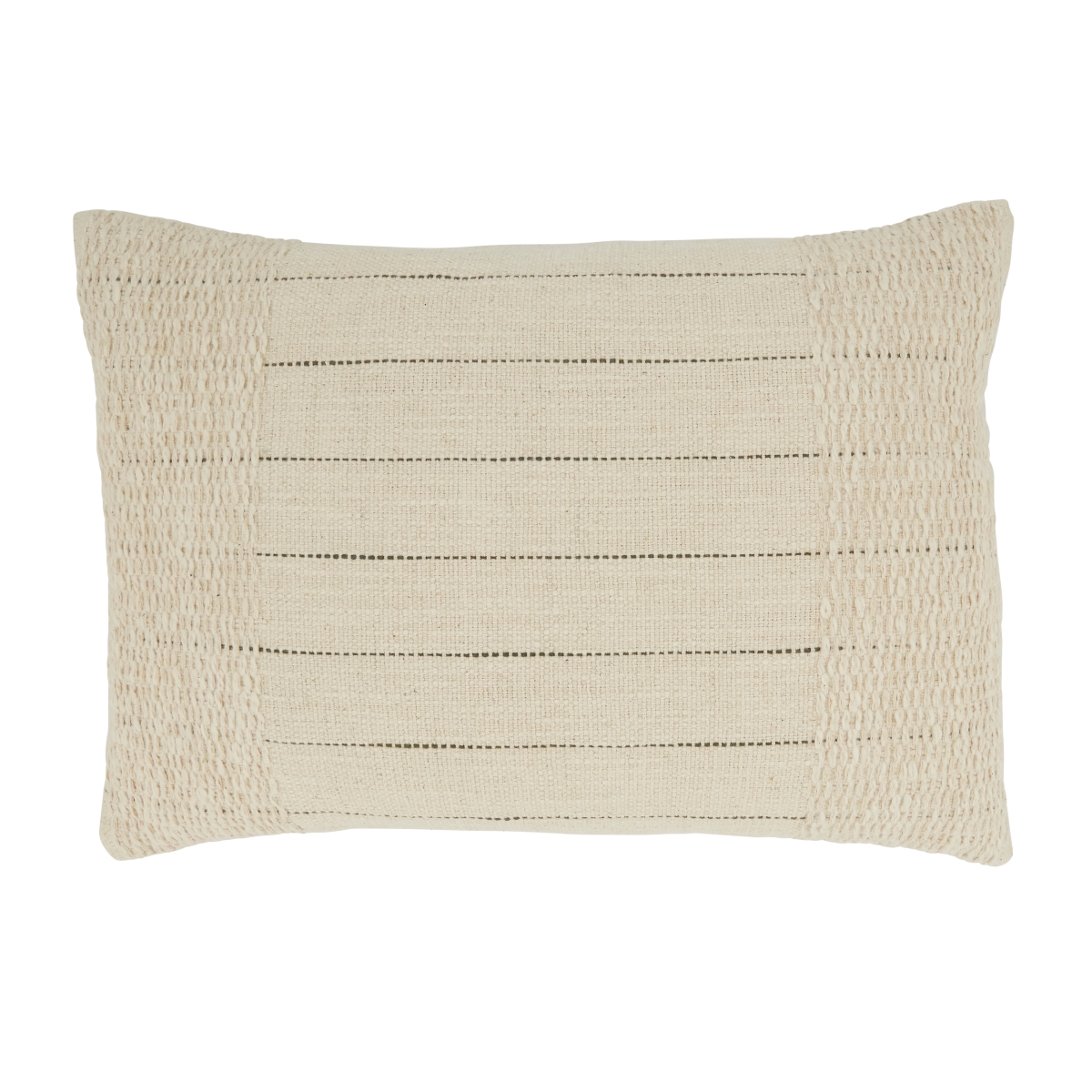 14 x 20 in. Stripe Sophistication Oblong Poly Filled Throw Pillow, Natural