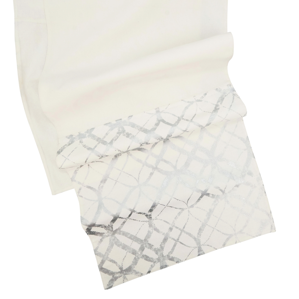 Picture of Saro Lifestyle 9283.S1672B 16 x 72 in. Glamorous Metallic Foil Print Oblong Table Runner, Silver