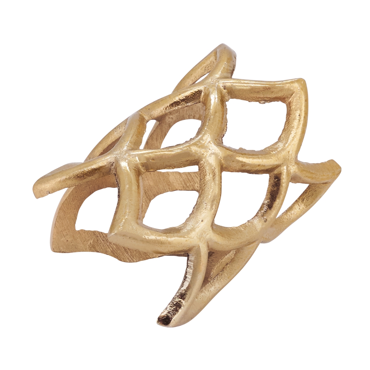Picture of Saro Lifestyle NR166.GL Under The Sea Scallop Coral Napkin Ring, Gold - Set of 4