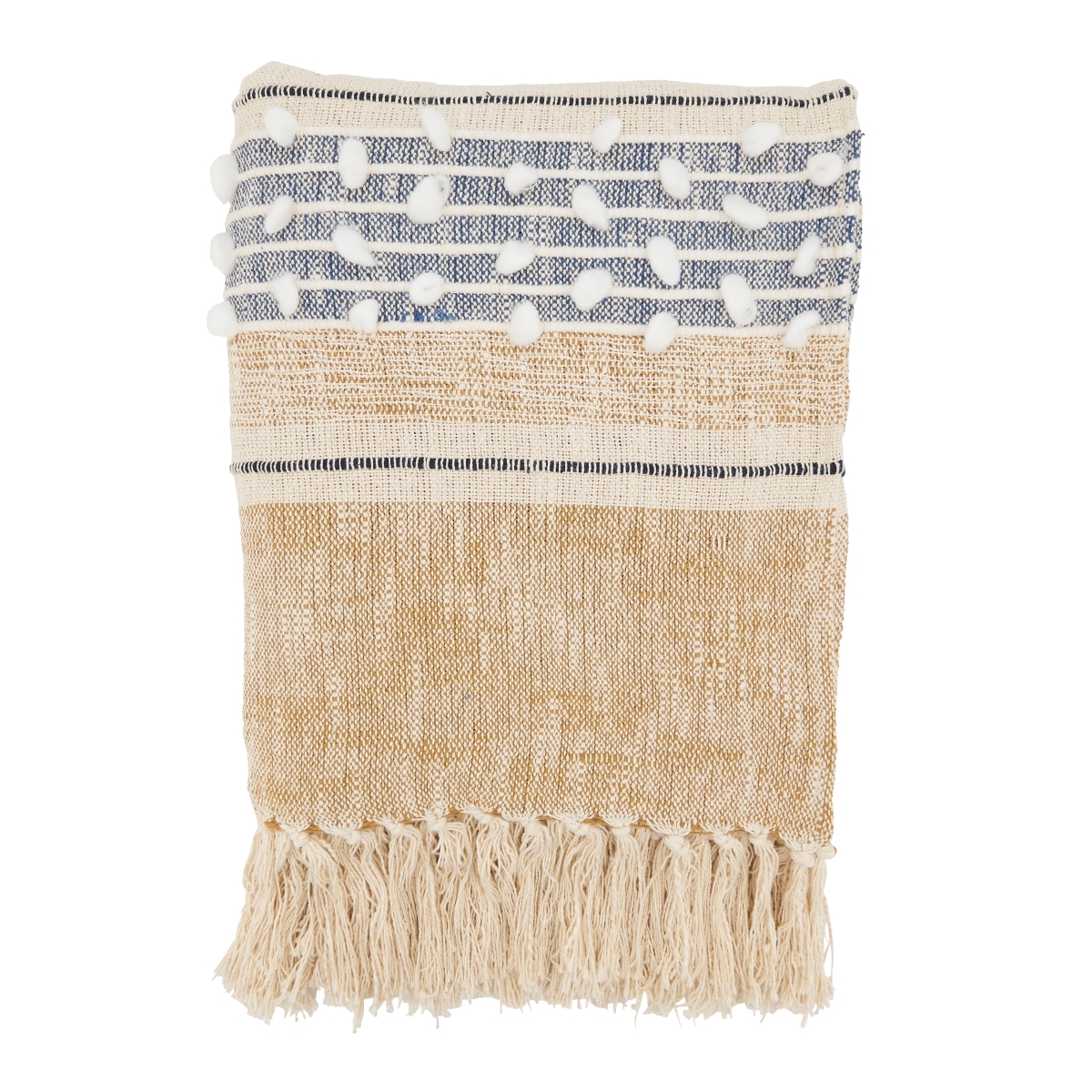 50 x 60 in. Woven Stripe Sensation Oblong Throw Blanket, Multi Color