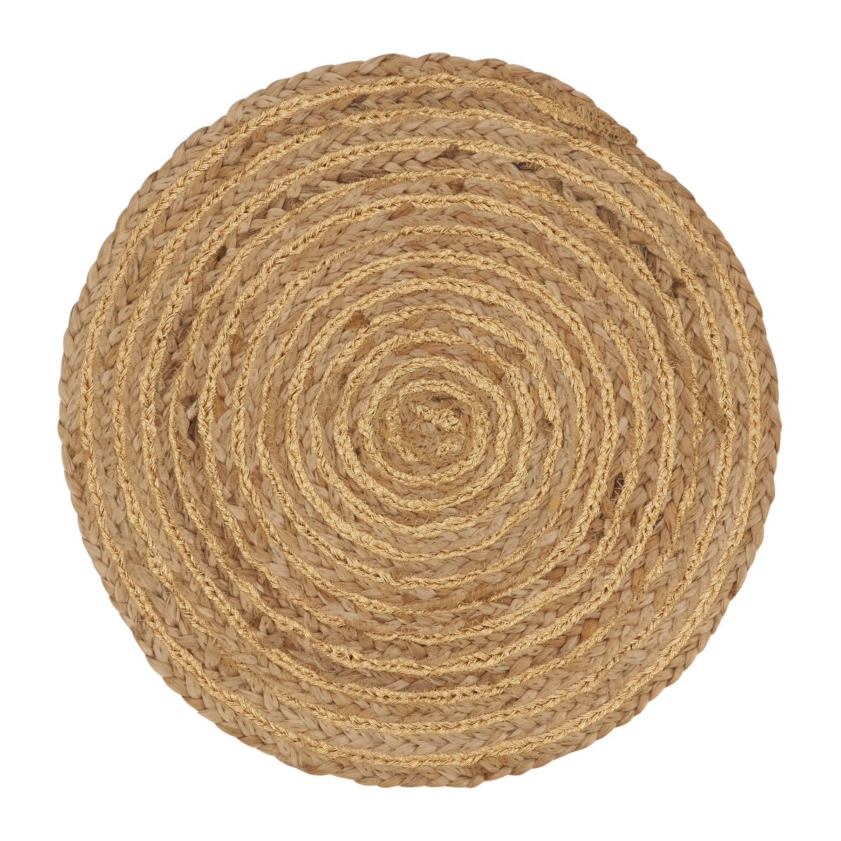 Picture of Saro Lifestyle 1104.GL15R 15 in. Glamorous Shimmer Spiral Round Placemat, Gold - Set of 4