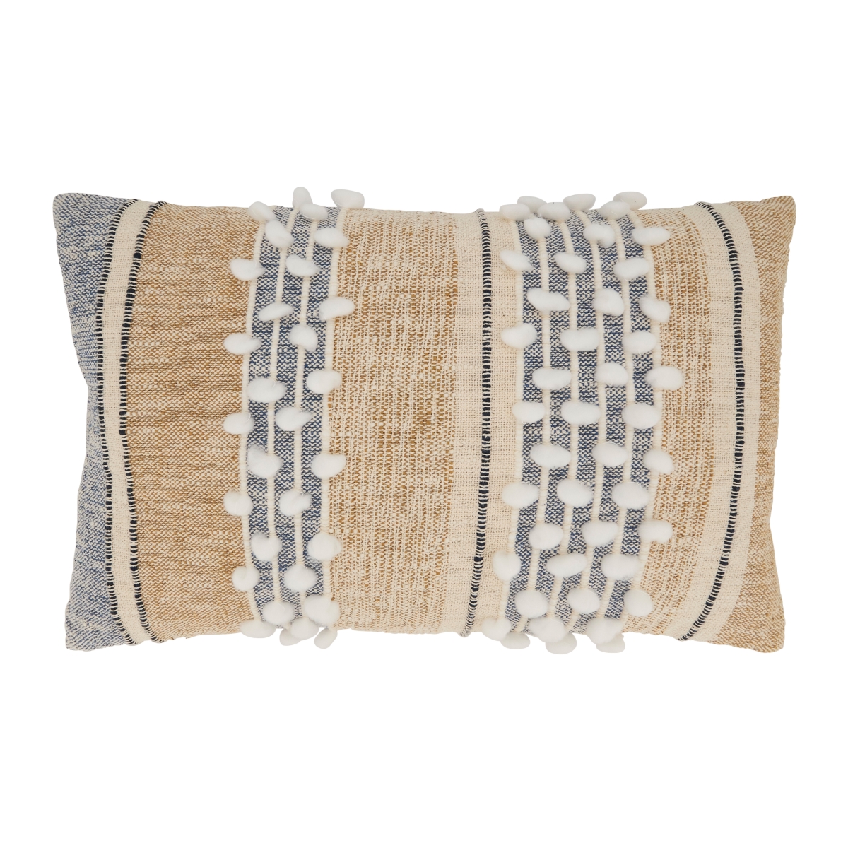 14 x 23 in. Cozy Weave Stripe Oblong Down Filled Throw Pillow, Multi Color