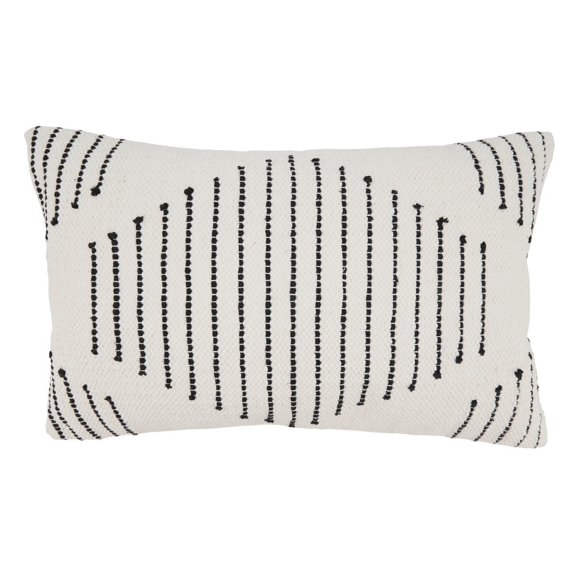 14 x 23 in. Diamond Delight Woven Oblong Poly Filled Throw Pillow, Black & White