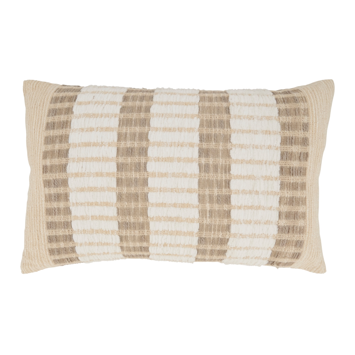 14 x 23 in. Classic Charm Stripe Oblong Poly Filled Throw Pillow, Natural