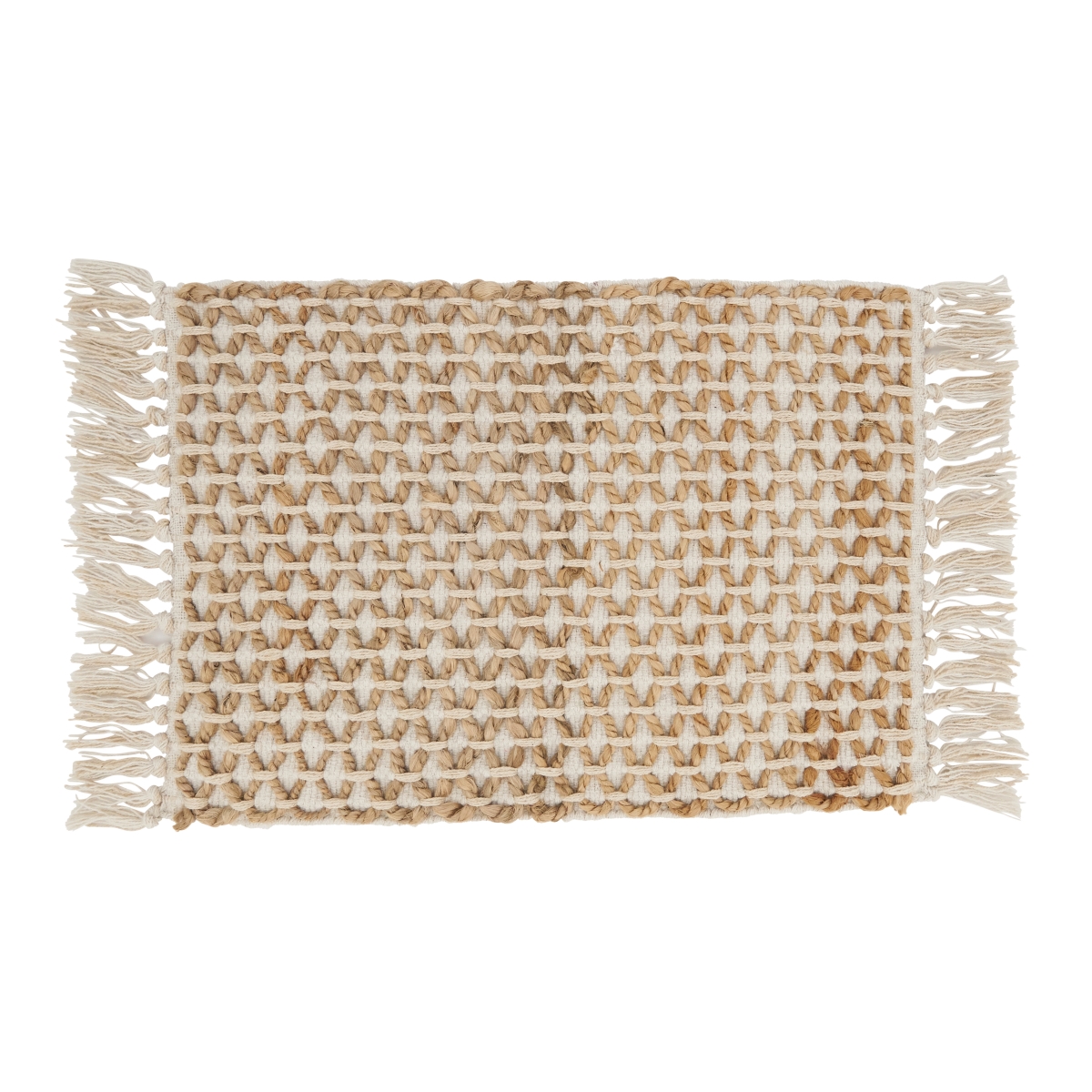 Picture of Saro Lifestyle 5123.I1420B 14 x 20 in. Natural Jute Rope Oblong Placemat, Ivory - Set of 4