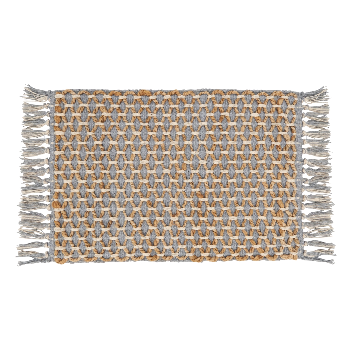 Picture of Saro Lifestyle 5123.GY1420B 14 x 20 in. Natural Jute Rope Oblong Placemat, Grey - Set of 4