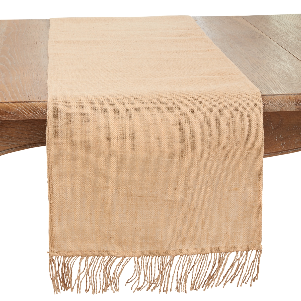 Picture of Saro Lifestyle 1837.N1672B 16 x 72 in. Earthy Delight Jute Tassel Oblong Table Runner, Natural