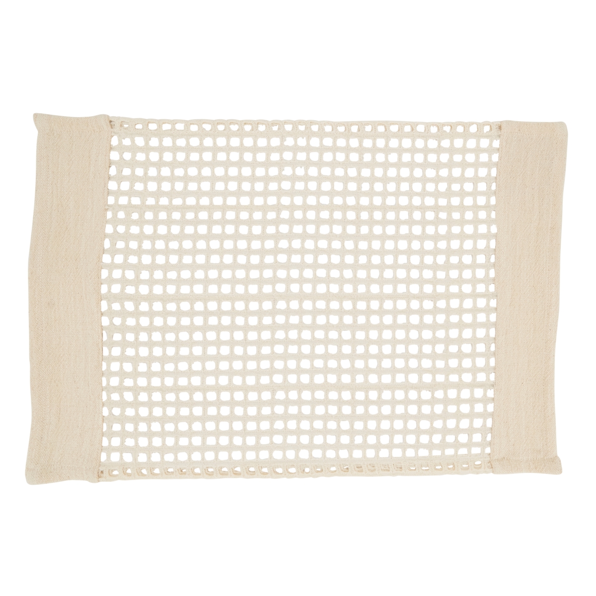 Picture of Saro Lifestyle 1587.I1420B 14 x 20 in. Breezy Charm Net Oblong Placemat, Ivory - Set of 4