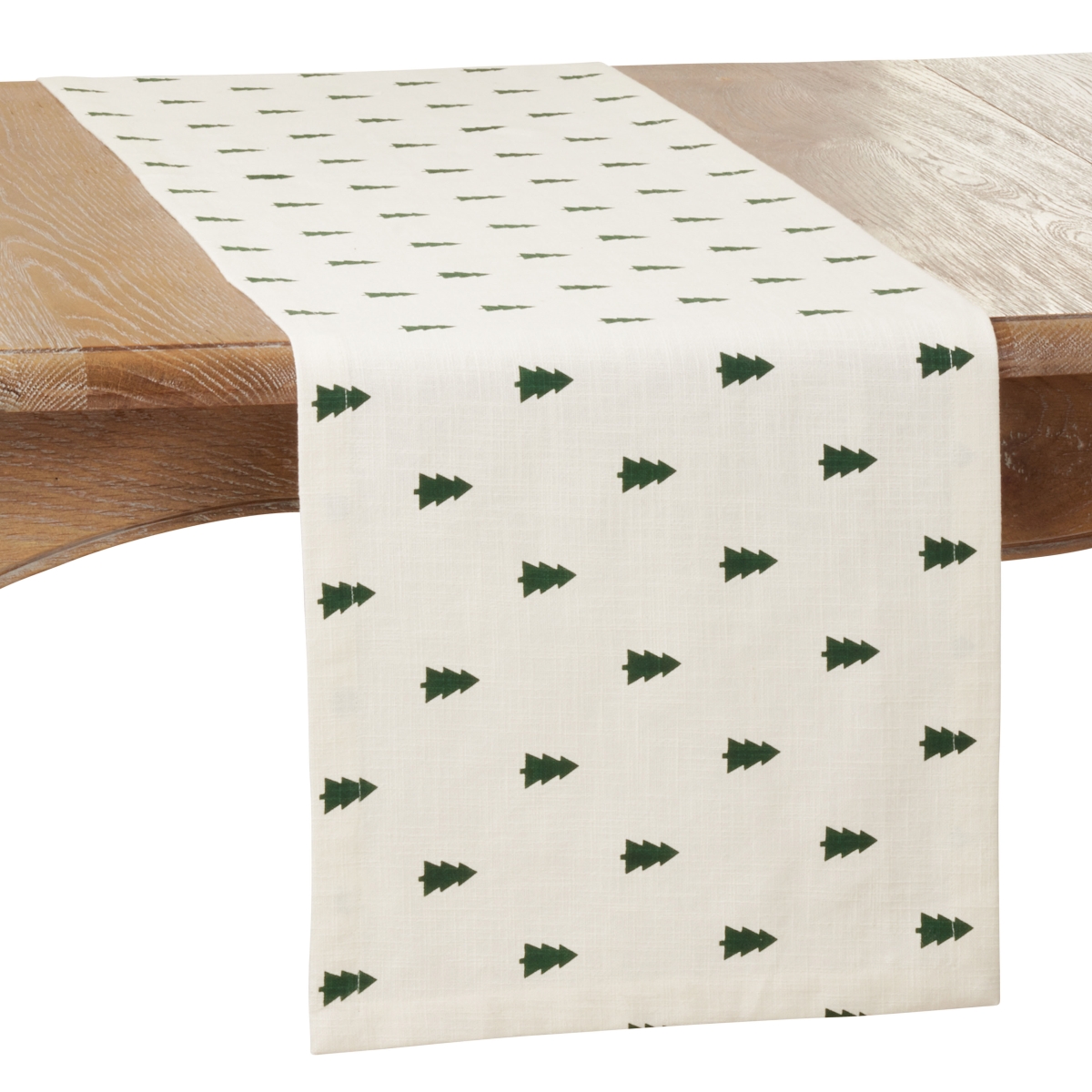 Picture of Saro Lifestyle 502.I1454B 14 x 54 in. Christmas Tree Oblong Table Runner, Ivory