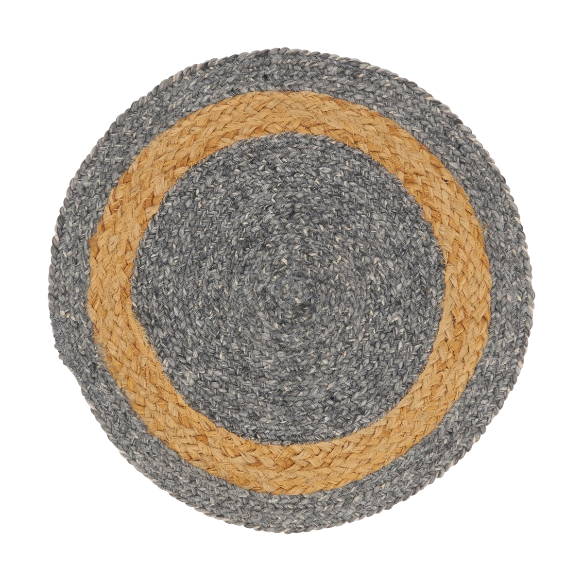 15 in. Earthy Woven Jute Braided Round Placemat, Grey - Set of 4 -  CookHouse, CO3765419