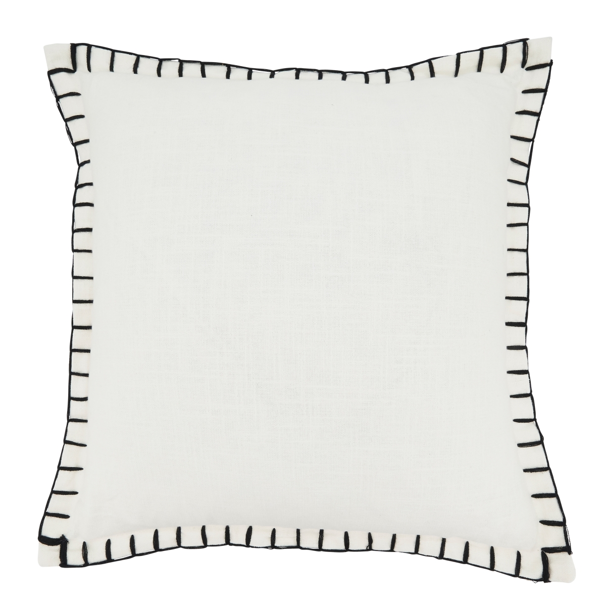 20 in. Classic Charm Chunky Whip Stitch Square Down Filled Throw Pillow, White
