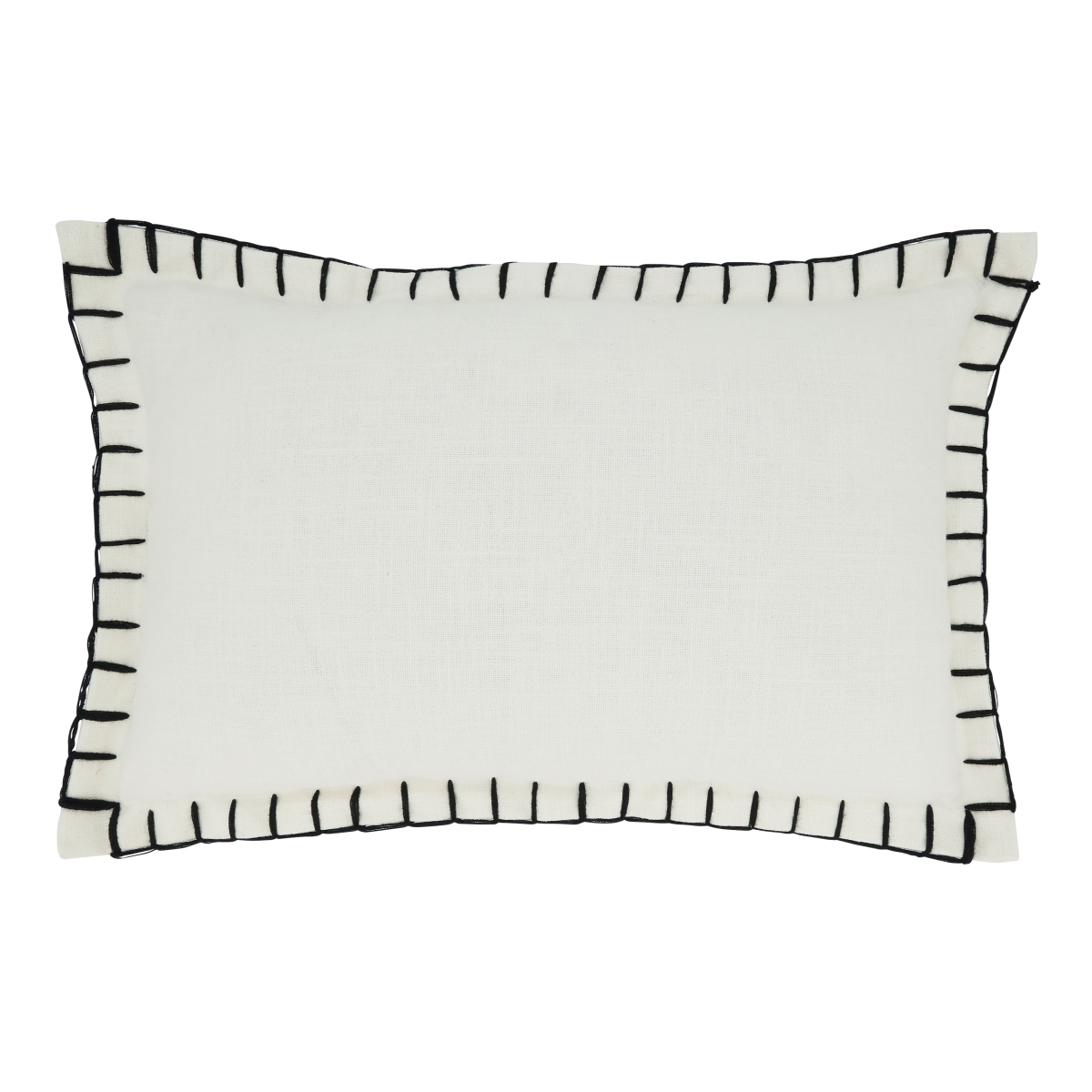 12 x 20 in. Classic Charm Chunky Whip Stitch Oblong Poly Filled Throw Pillow, White