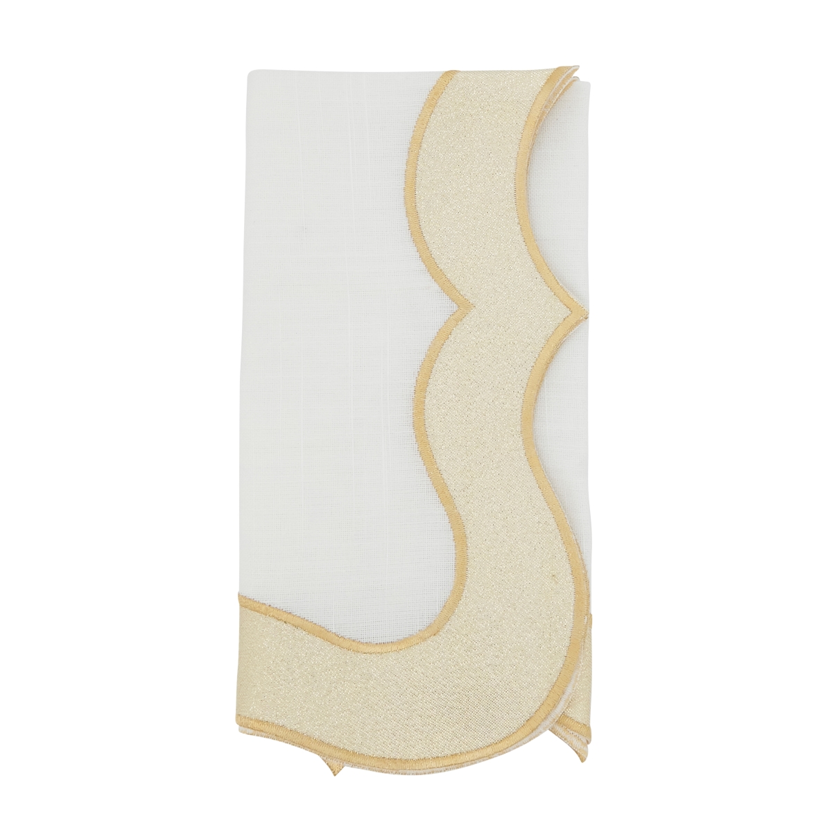 Picture of Saro Lifestyle 3002.GL20S 20 in. Elegant Shimmer Table Square Napkin, Gold - Set of 4