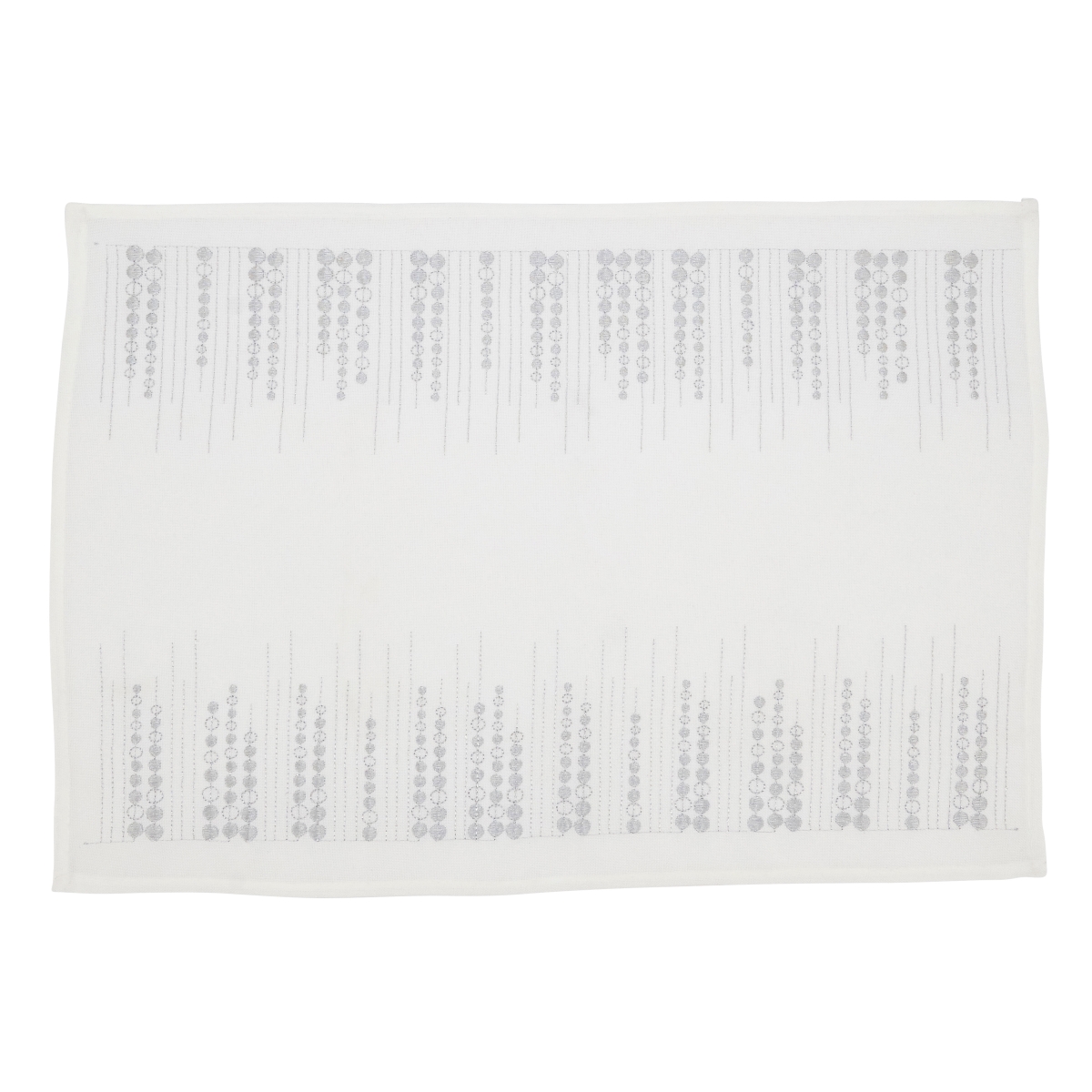 Picture of Saro Lifestyle 6575.S1420B 14 x 20 in. Handcrafted Embroidered Dots Oblong Placemat, Silver - Set of 4