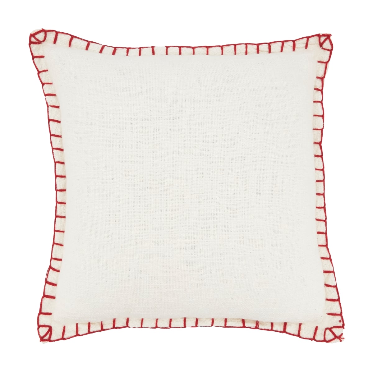 18 in. Woven Warmth Chunky Whip Stitch Square Throw Pillow Cover, White