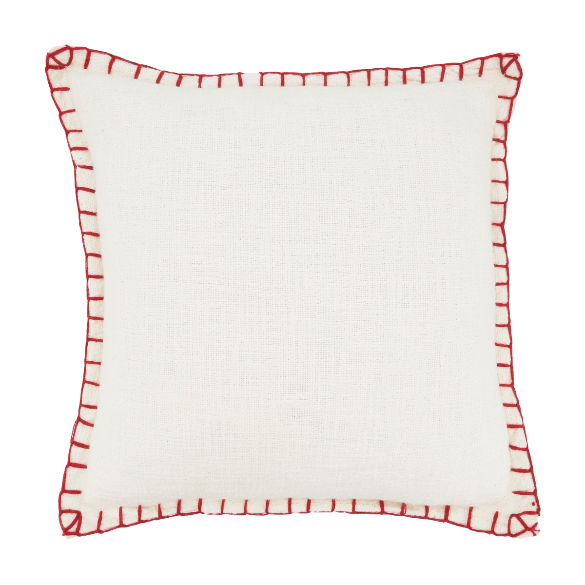 18 in. Woven Warmth Chunky Whip Stitch Square Poly Filled Throw Pillow, White