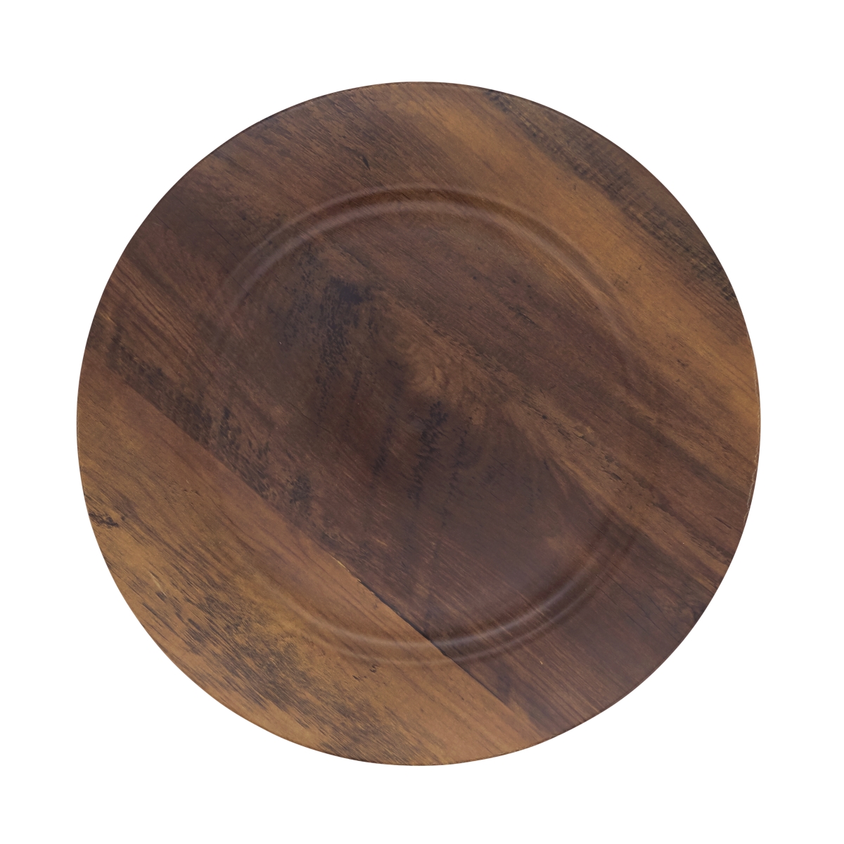 Picture of Saro Lifestyle CH222.BR13R 13 in. Sleek Faux Wood Round Charger Plate, Brown - Set of 4
