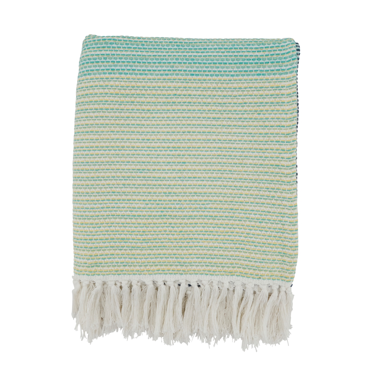 50 x 60 in. Patchwork Perfection Color Block Oblong Throw Blanket, Blue