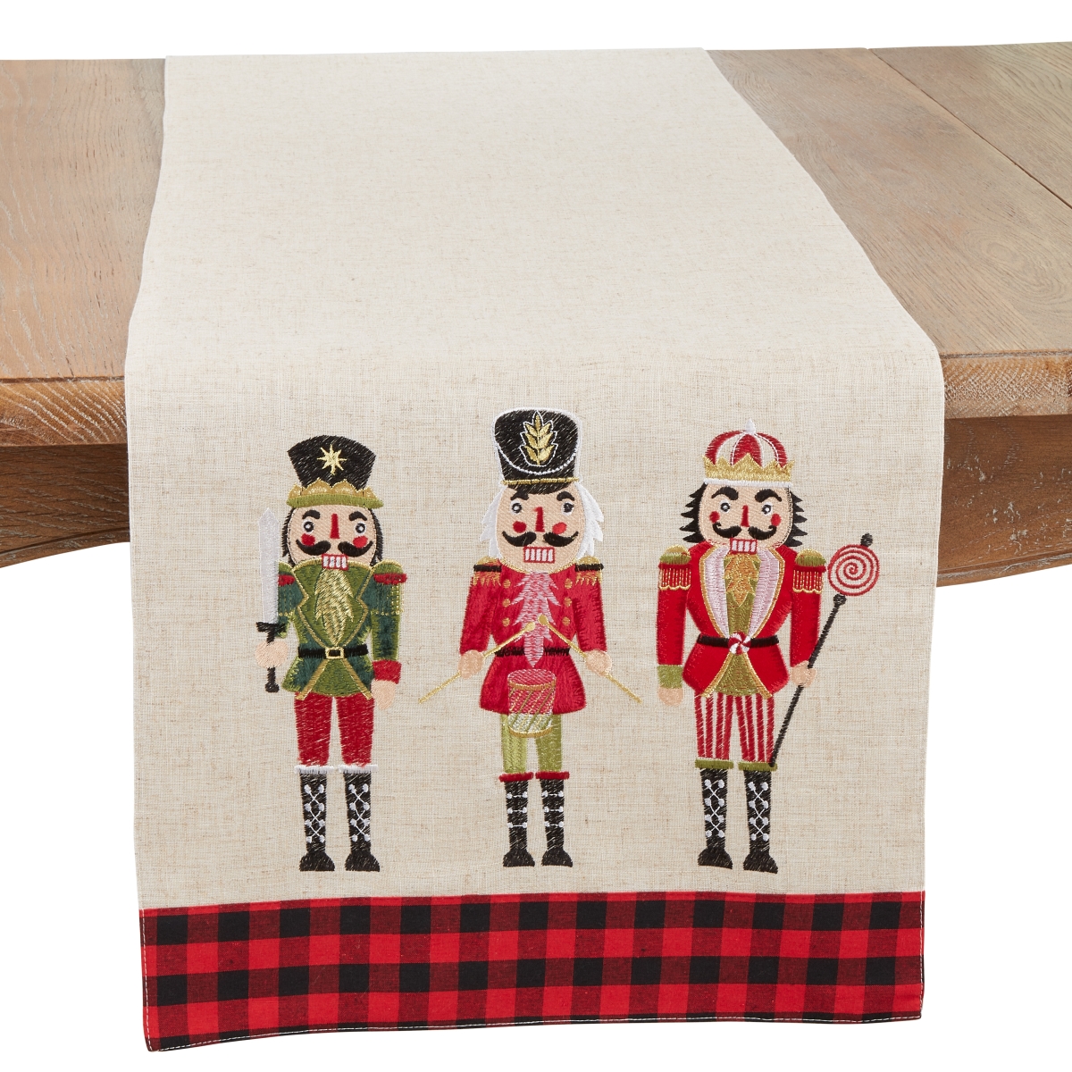 Picture of Saro Lifestyle 5060.N1670B 16 x 70 in. Winter Wonderland Nutcracker Oblong Table Runner, Natural