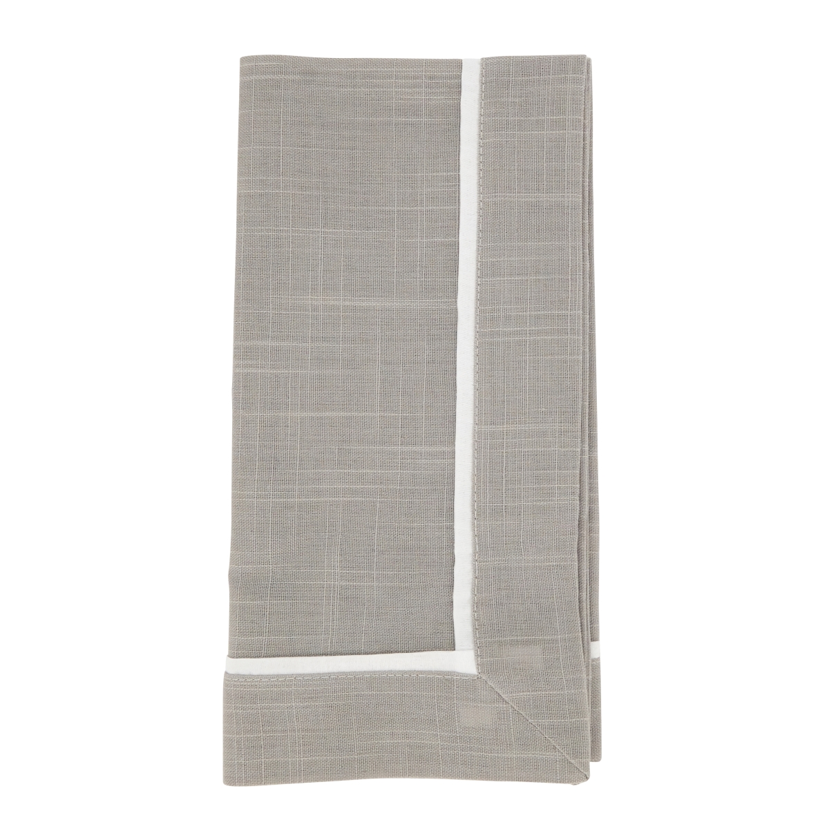 Picture of Saro Lifestyle 13257.GY20S 20 in. Classic Border Design Table Square Napkins, Grey - Set of 4