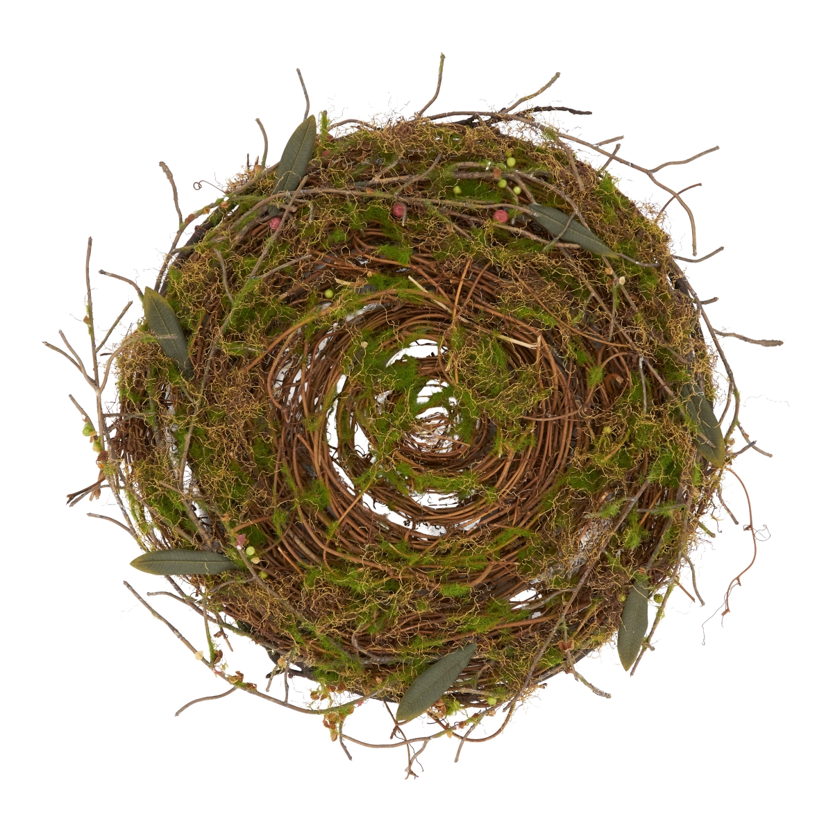 Picture of Saro Lifestyle 4841.G15R 15 in. Rustic Charm Twig & Moss Round Placemat, Green - Set of 4