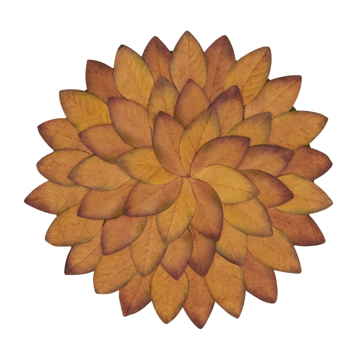 2248.CO15R 15 in. Bountiful Fall Leaves Round Placemat, Copper - Set of 4