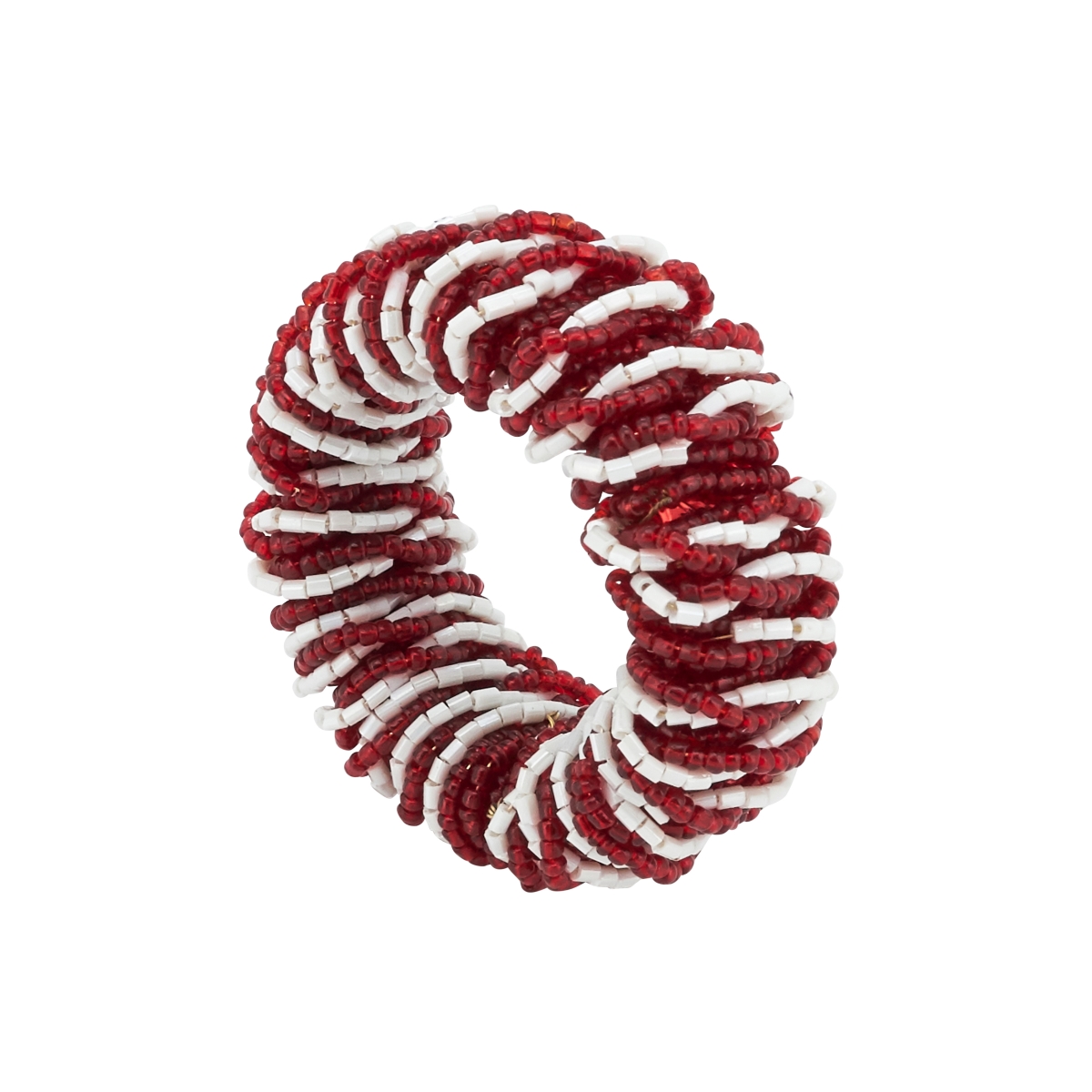 Picture of Saro Lifestyle NR137.R Beaded Design Napkin Rings, Red - Set of 4