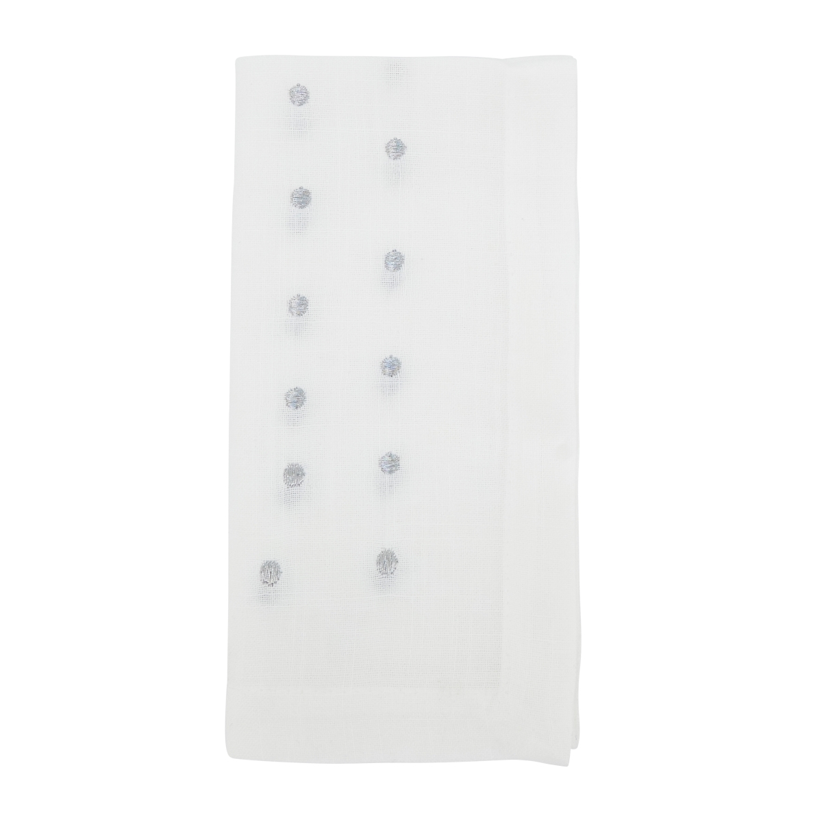 Picture of Saro Lifestyle 3032.S20S 20 in. Charming Polka Dot Table Square Napkin with Classic Design, Silver - Set of 4