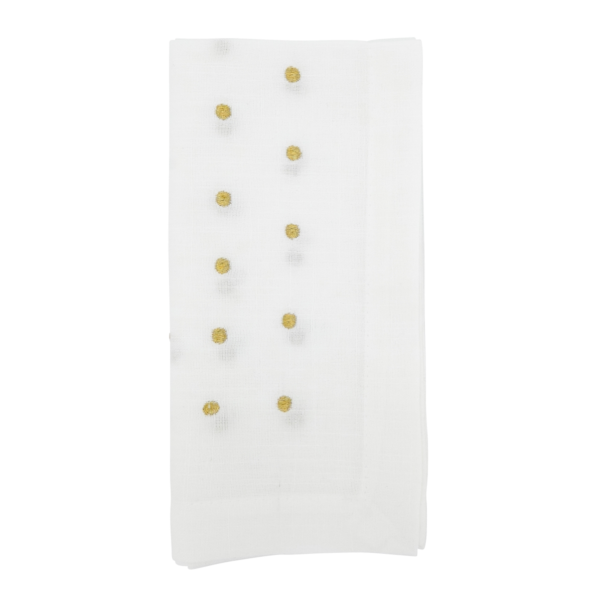 Picture of Saro Lifestyle 3032.GL20S 20 in. Charming Polka Dot Table Square Napkin with Classic Design, Gold - Set of 4